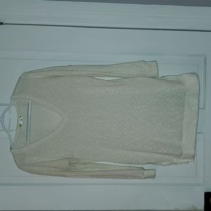 Long winter white sweater